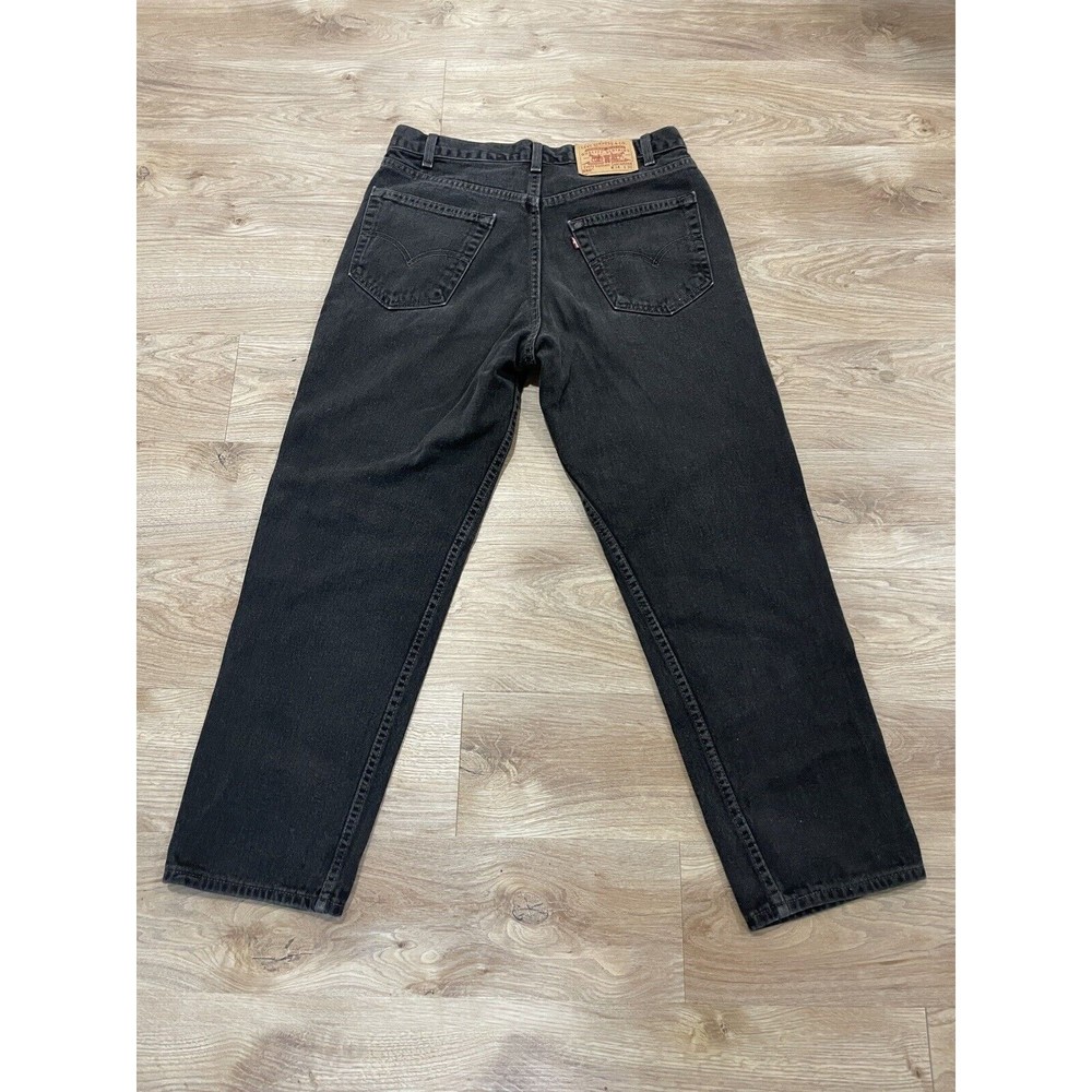 Vintage Y2K Levi's 550 Jeans Made In USA 34x30 Men Relaxed Fit Straight Black